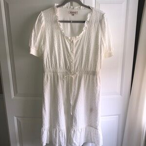 Nanette‎ Lepore Eyelet White Dress Size 10 NWOT